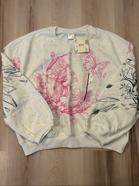 Wicked x Katie Kime Glinda and Elphaba Sweatshirt with Rhinestone Detailing